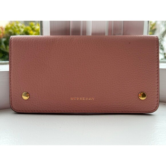 Burberry Leather Ash Rose Long Foldover Wallet - Picture 1 of 11